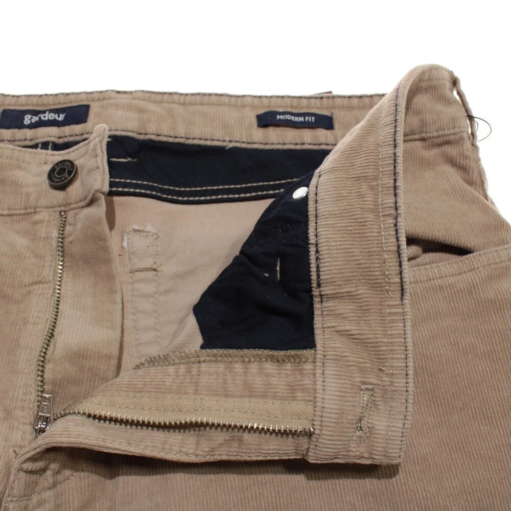 Gardeur NWT 5 Pocket Jean Cut Corduroy Pants Size 40 US Bill-3 in Beige Cotton